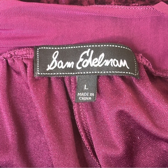 Sam Edelman Velvet Romper Size Large - Burgundy - Picture 7 of 14